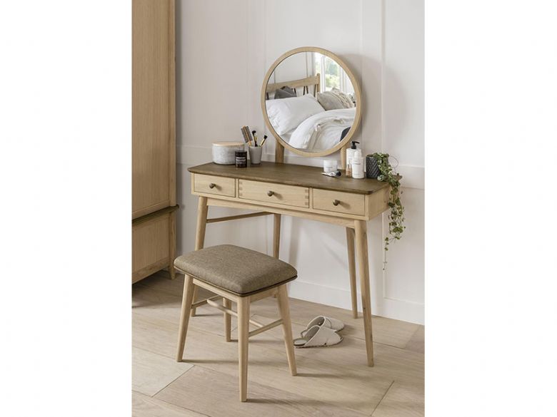 Marvic wooden dressing table and stool