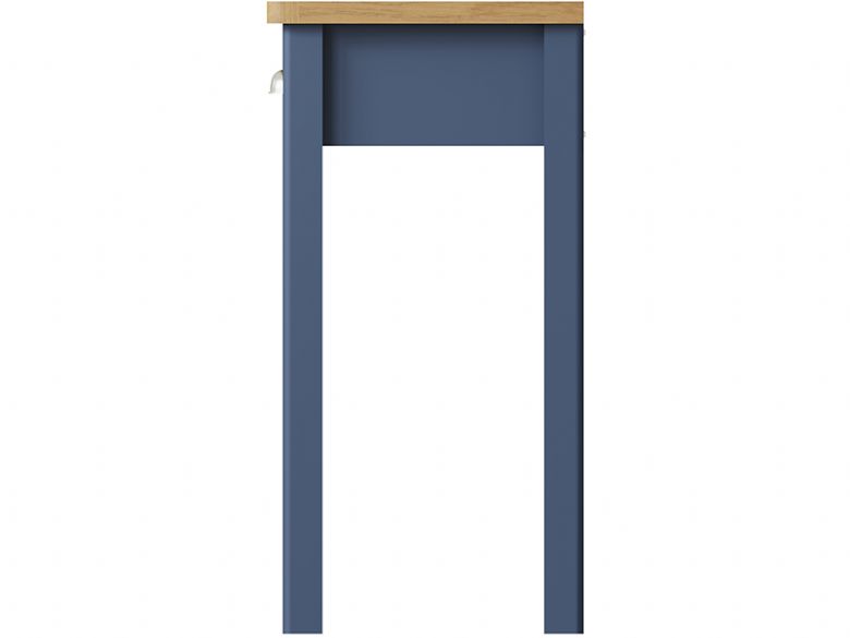 Broadway blue dressing table with oak top - at Lee Longlands
