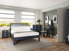 Broadway painted blue and oak bedroom collection at Lee Longlands