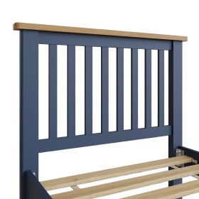 Broadway blue and oak single bed frame