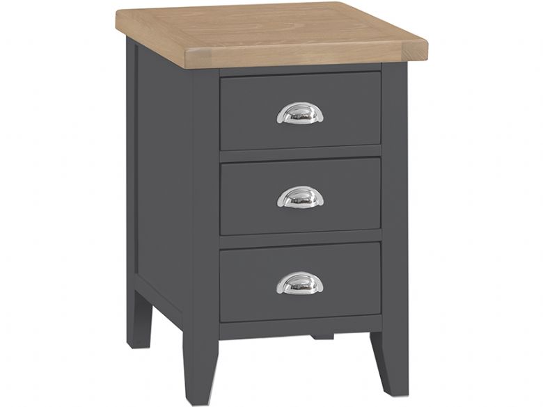 Charlbury large grey bedside table available at Lee Longlands