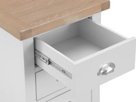 Charlbury bedside cabinet with drawers available in white or grey