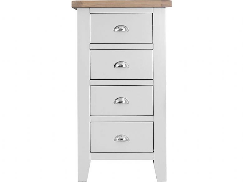 Charlbury white 4 drawer chest available at Lee Longlands