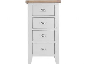 Charlbury white 4 drawer chest available at Lee Longlands