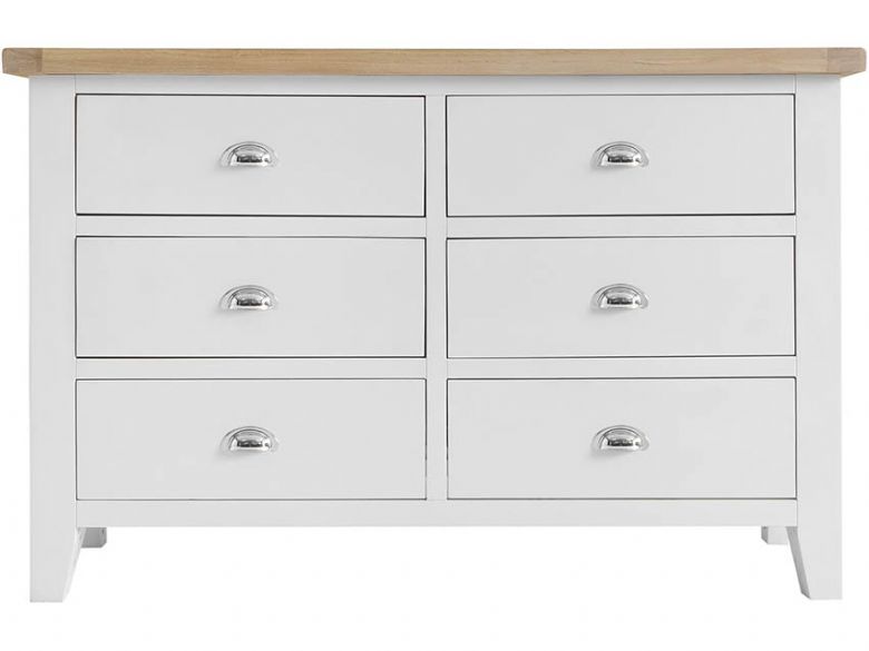 Charlbury white 6 drawer chest available at Lee Longlands