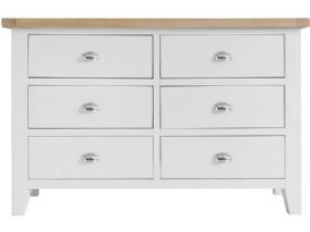 Charlbury white 6 drawer chest available at Lee Longlands