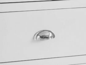 Charlbury 6 drawer chest with chrome cup handles