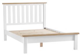 Charlbury white double bed frame