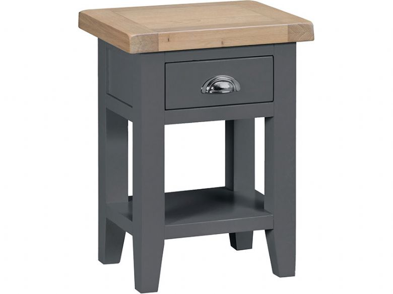 Charlbury grey side table available at Lee Longlands