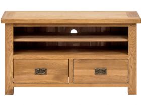 Hemingford oak tv unit with drawers