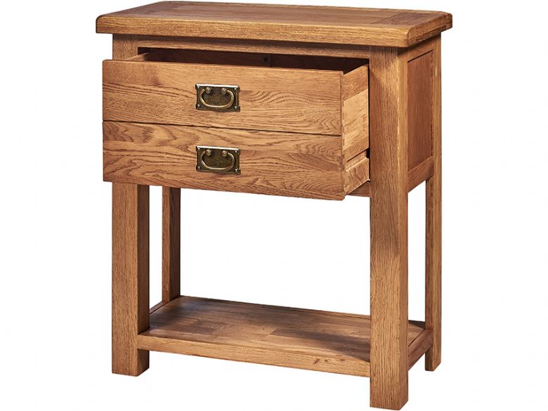 Hemingford oak console table with 1 drawer