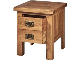 Hemingford oak lamp table with 1 drawer