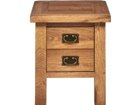 Hemingford oak 1 drawer lamp table
