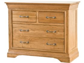 Padbury 2 over 2 oak chest available at Lee Longlands