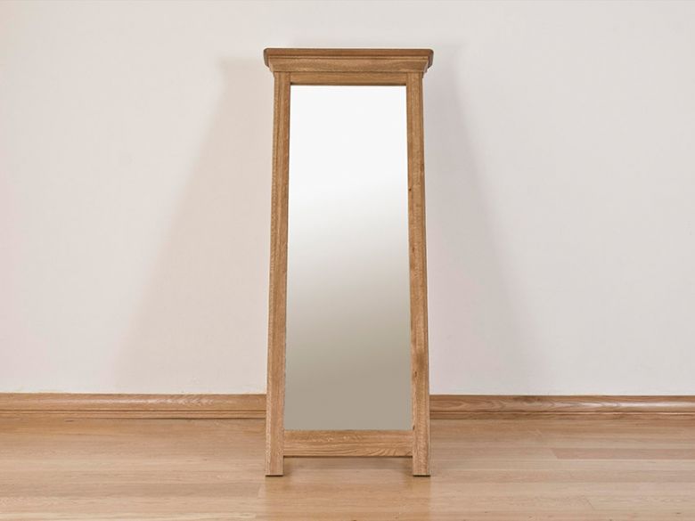 Padbury solid oak standing mirror