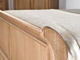 Padbury solid oak sleigh bed frame