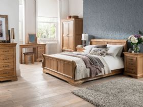 Padbury Oak 5'0 King Size Sleigh Bed Frame