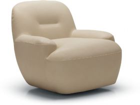 sits uma Leather Armchair With Swivel Base