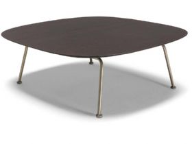 Natuzzi Editions Low Square Central Coffee Table - Brown Ash