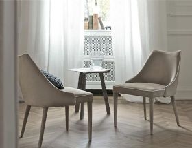Bontempi Clara leather dining chair range available at Lee Longlands