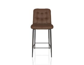 Kuga leather and chrome metal bar stool available at Lee Longlands
