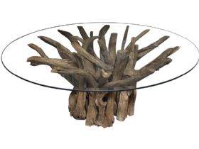 Maple root round dining table