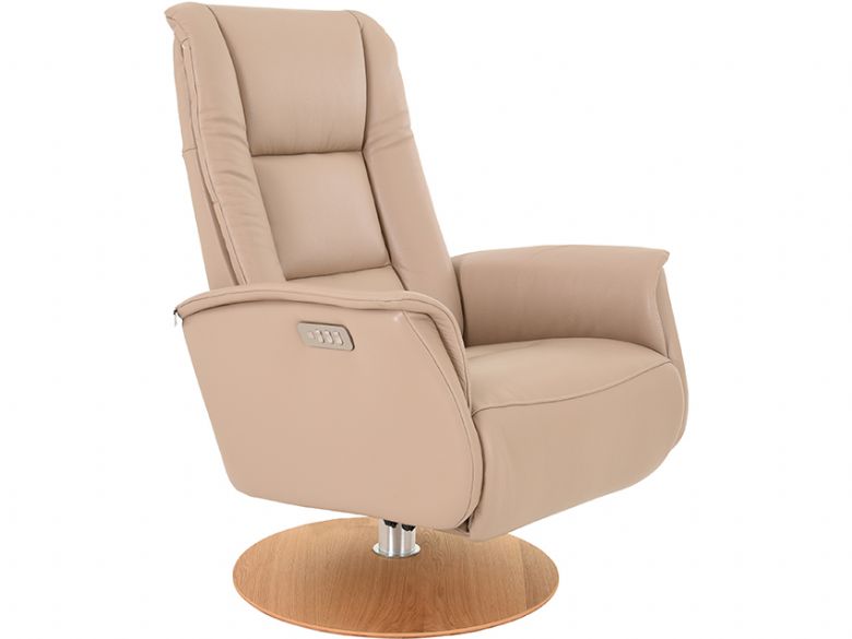 Jakob leather electric recliner available at LeeLonglands
