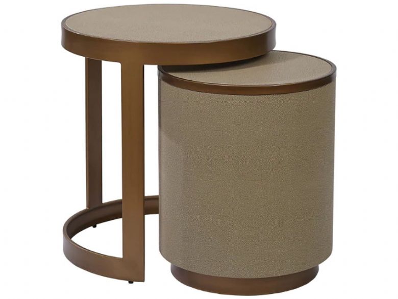 Chamonix set of 2 side tables available at Lee Longlands