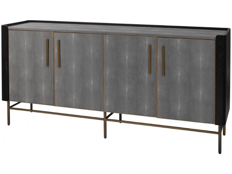 Limoges leatherette and black wood sideboard available at Lee Longlands
