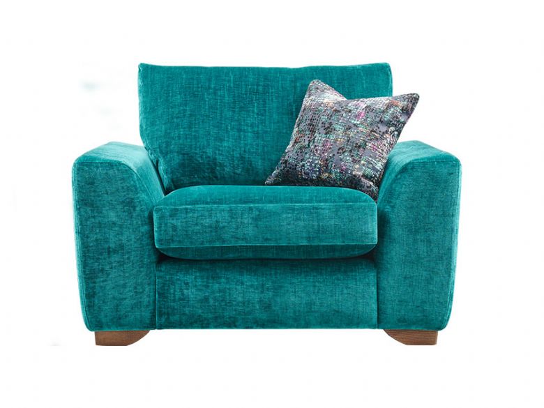 Madison aqua blue fabric chair available at Lee Longlands