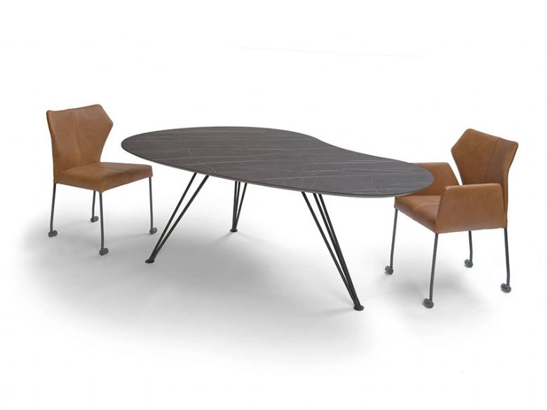 Cloud ceramic or wood dining table available at Lee Longlands
