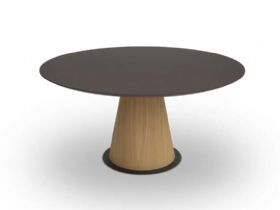 Brees New World oak and hpl dining table available at Lee Longlands