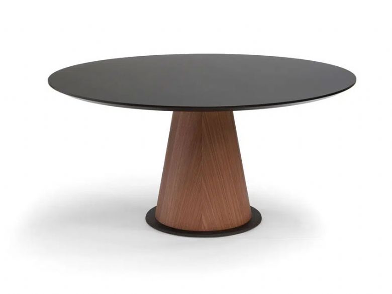 Centre large oak or walnut round dining table available at Lee Longlands