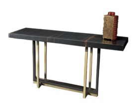 Ezra Marble and Brass console table available at Lee Longlands