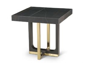 Ezra Stone and Brass lamp table available at Lee Longlands