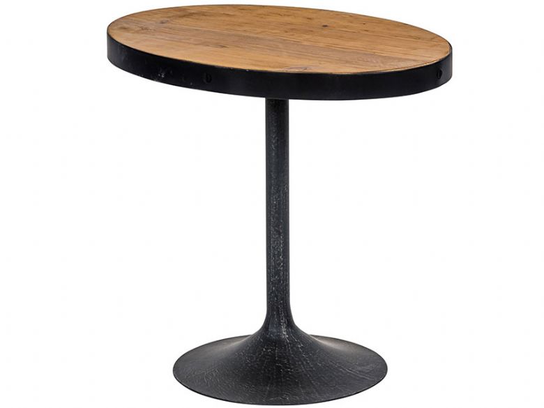 Heston reclaimed pine and black iron medium dining table available at Lee Longlands