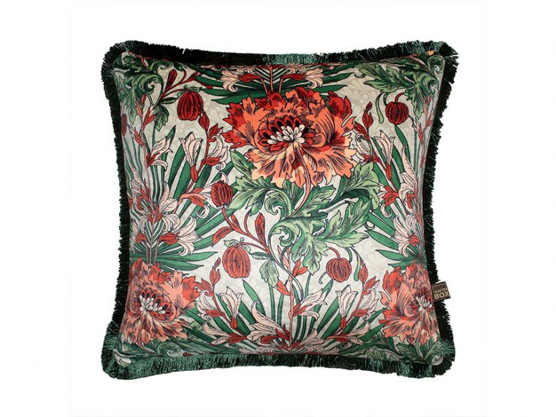 Scatterbox Shelby - Green velvet floral pillow available at Lee Longlands