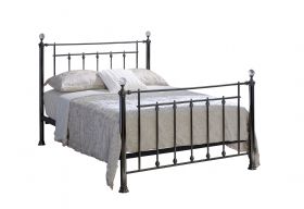 Laura double framecrystal finials metal bedframe available at Lee Longlands