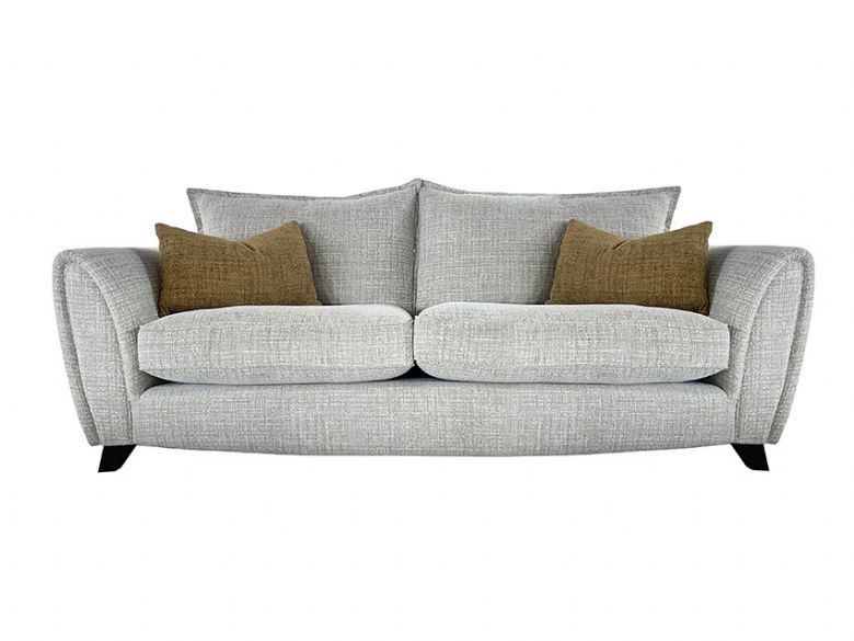 Lola 3 seater standard back sofa in grey textured fabric available at lee longlands