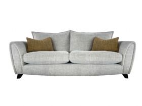 Lola 3 seater standard back sofa in grey textured fabric available at lee longlands