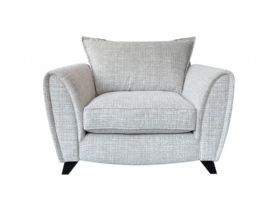 Lola standard chair in grey textured fabric available at lee longlands