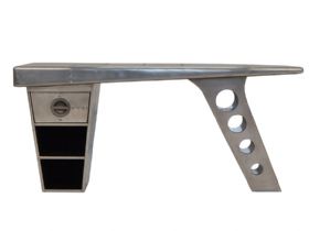 Aviator Jet Silver Half Wing Desk available at Lee Longlands