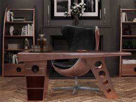 Aviator Half Wing Copper Desk available at Lee Longlands