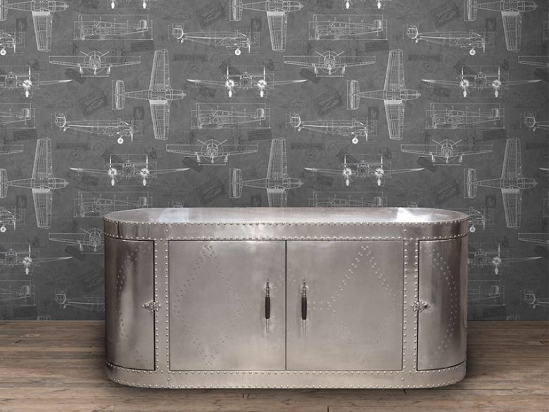 Aviator Jet Silver Sideboard available at Lee Longlands