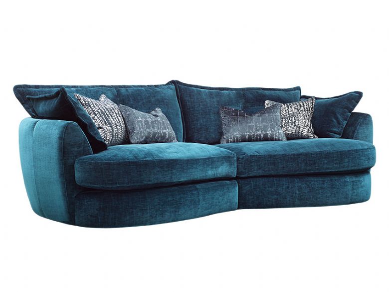 Boutique large sofa in blue velvet available at lee longlands