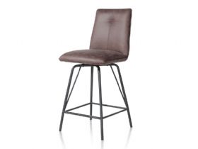 Habufa Bella brown leather bar stool available at Lee Longlands