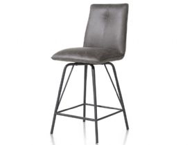 Habufa Bella off black leather bar stool available at Lee Longlands
