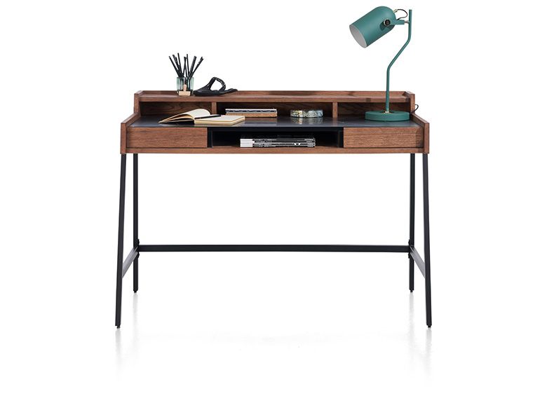 Habufa halmstad brown oak veneer desk