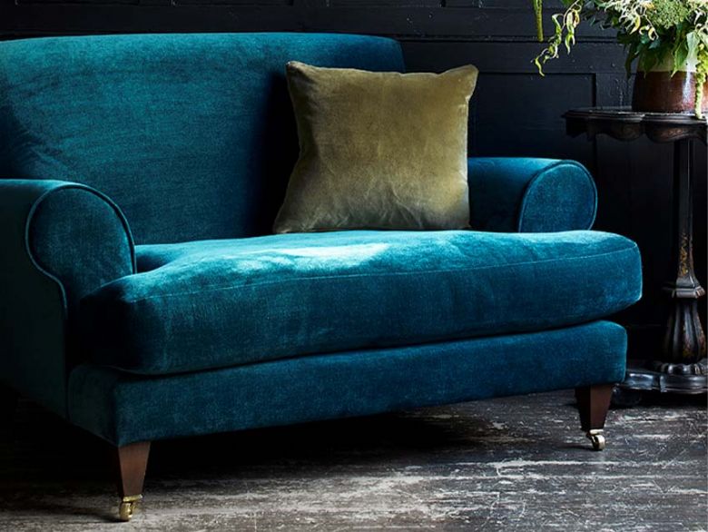 Drew Pritchard Durant Snuggler Sofa inspired by English Country House Aesthetic at Lee Longlands