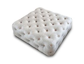 Chester Club Square Button Footstool